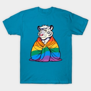 Comfy Womfy Furry Pride Tiger LGBTQ Rainbow T-Shirt